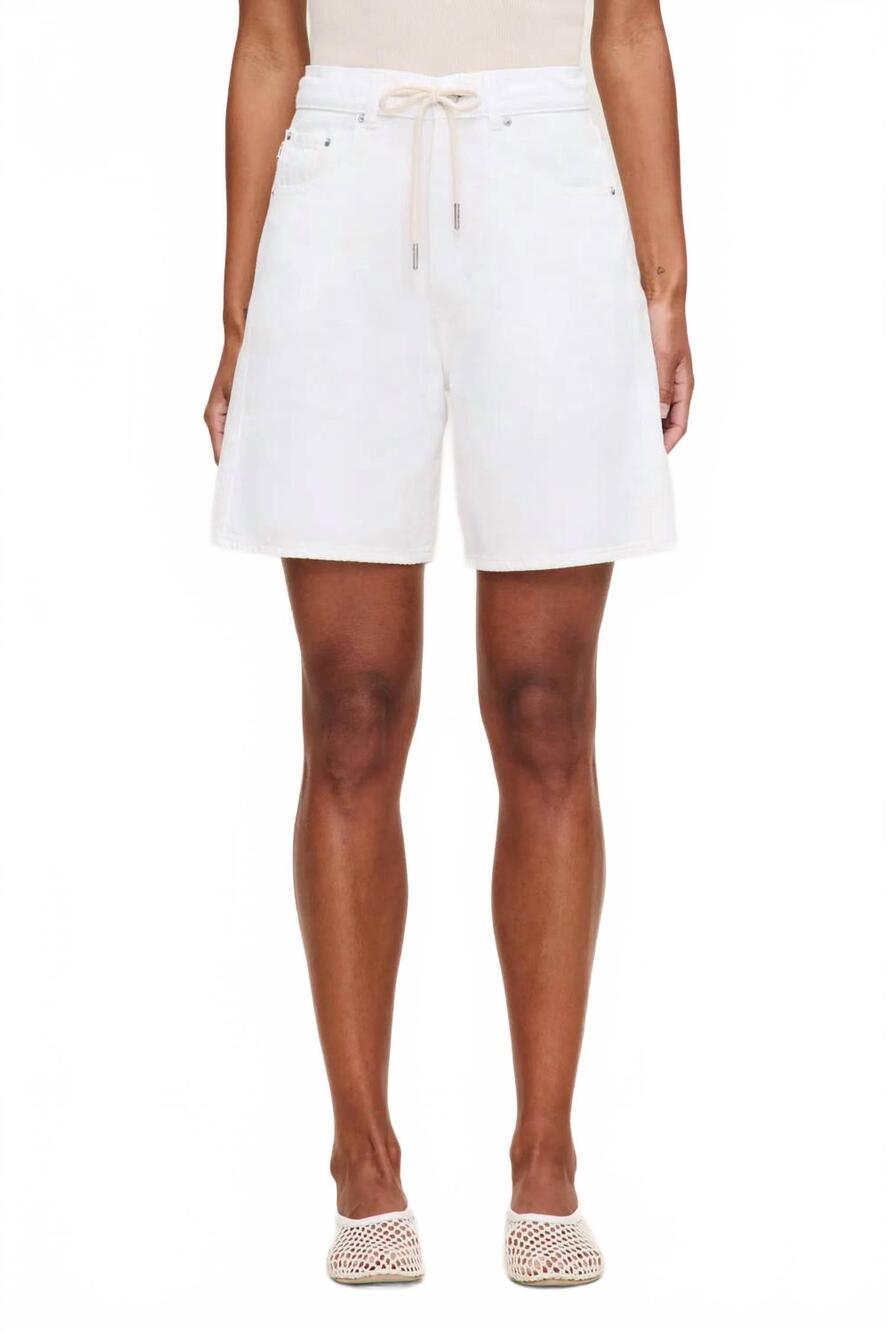 NEW DL1961 - WOMEN'S taylor ultra high rise short in white drawcord